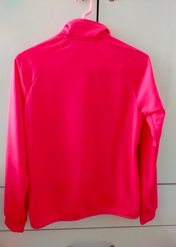 Pembe Adidas Fermuarlı çocuk Sweatshirt - Görsel 5