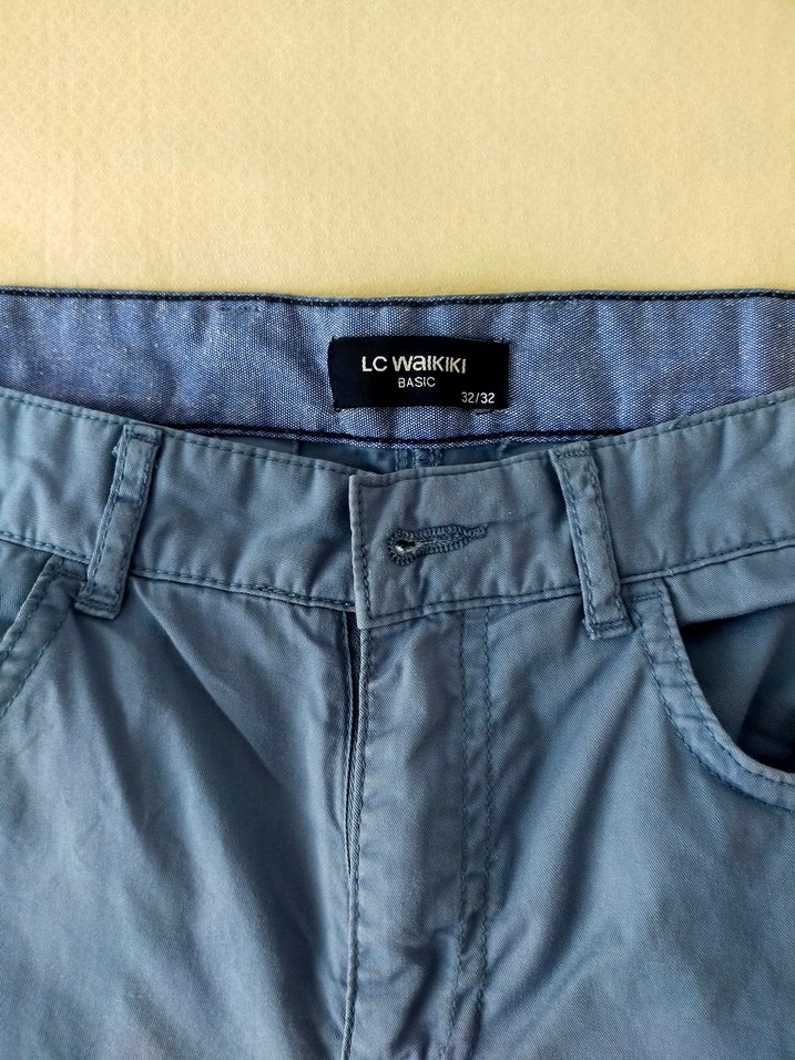 Mavi Fermuarlı Erkek Kot Pantolon - Görsel 2