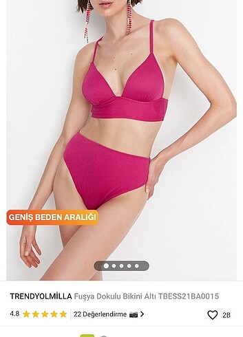 s Beden pembe Renk Trendyol bikini altı