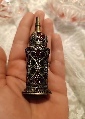 American Vintage #minyatür#mineli#pirinç#vintage#parfüm şişesi