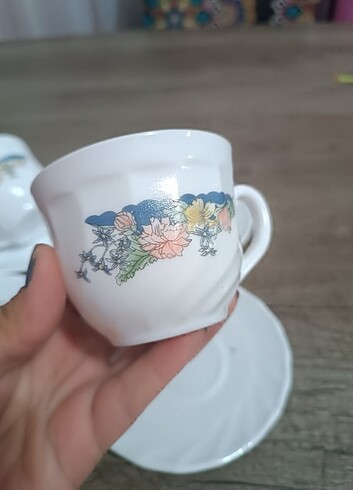 American Vintage #Arcopal Fransız çay nescafe fincanları