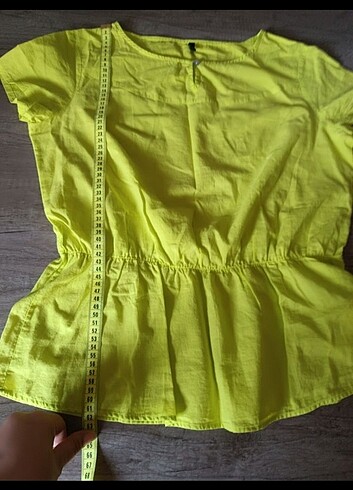 m Beden #benetton 0pamuk #neon sarıyeşil buluz