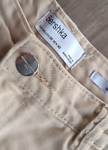 m Beden #Bershka wide leg #pamuk krem pantolon mex30