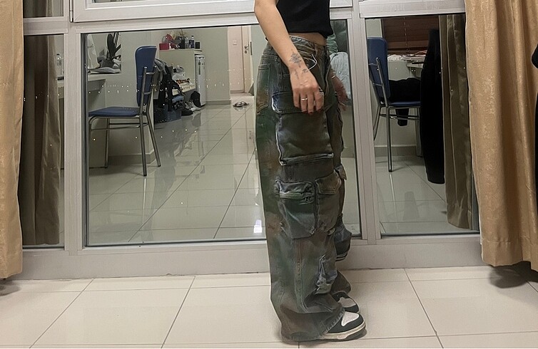 Y2K cepli renkli baggy