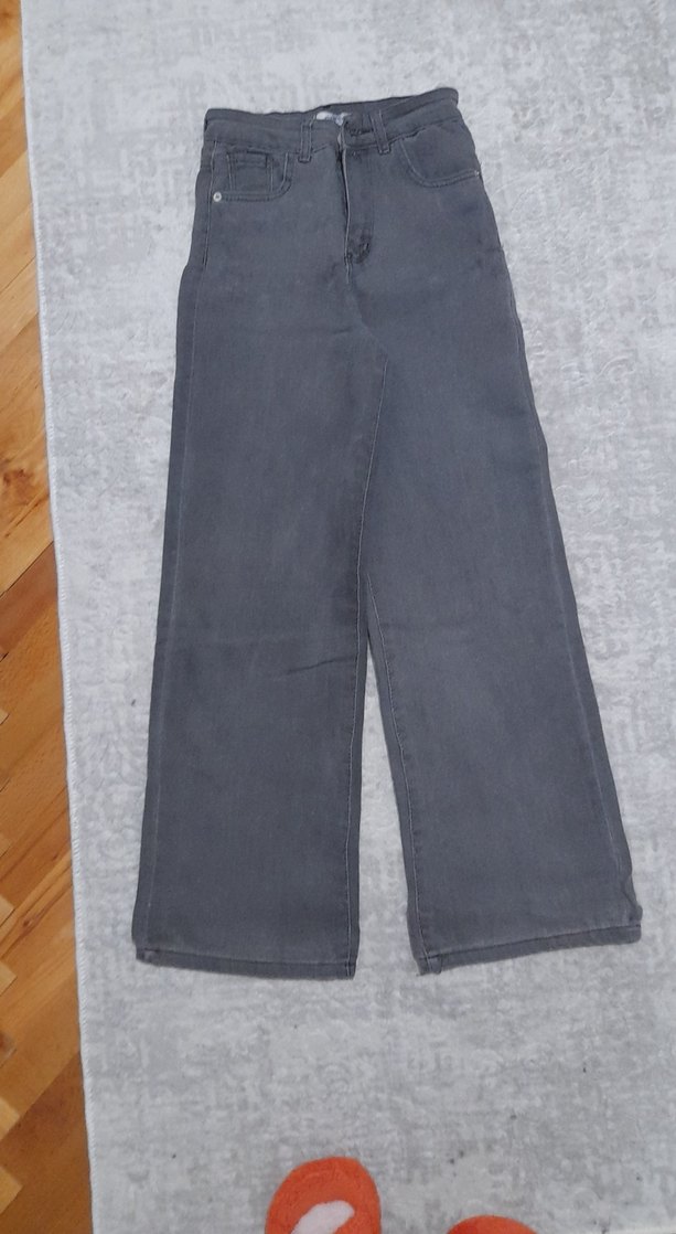 Gri Kadın Denim Jean Pantolon - Görsel 3