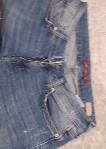 Kadın Mavi Bol Kesim Denim Pantolon - Görsel 3