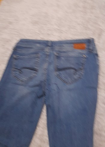 Kadın Mavi Bol Kesim Denim Pantolon - Görsel 4