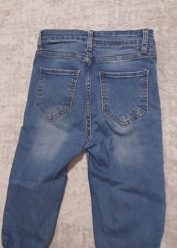 Kadın Gri Mavi Normal Boy Kot Pantolon - Görsel 2