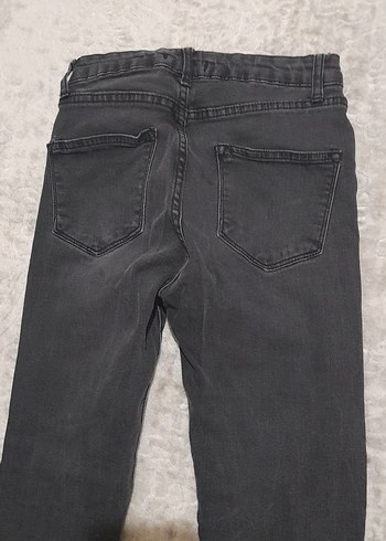 Gri Kadın Denim Normal Kesim Pantolon - Görsel 2