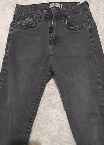 Gri Kadın Denim Normal Kesim Pantolon - Görsel 3