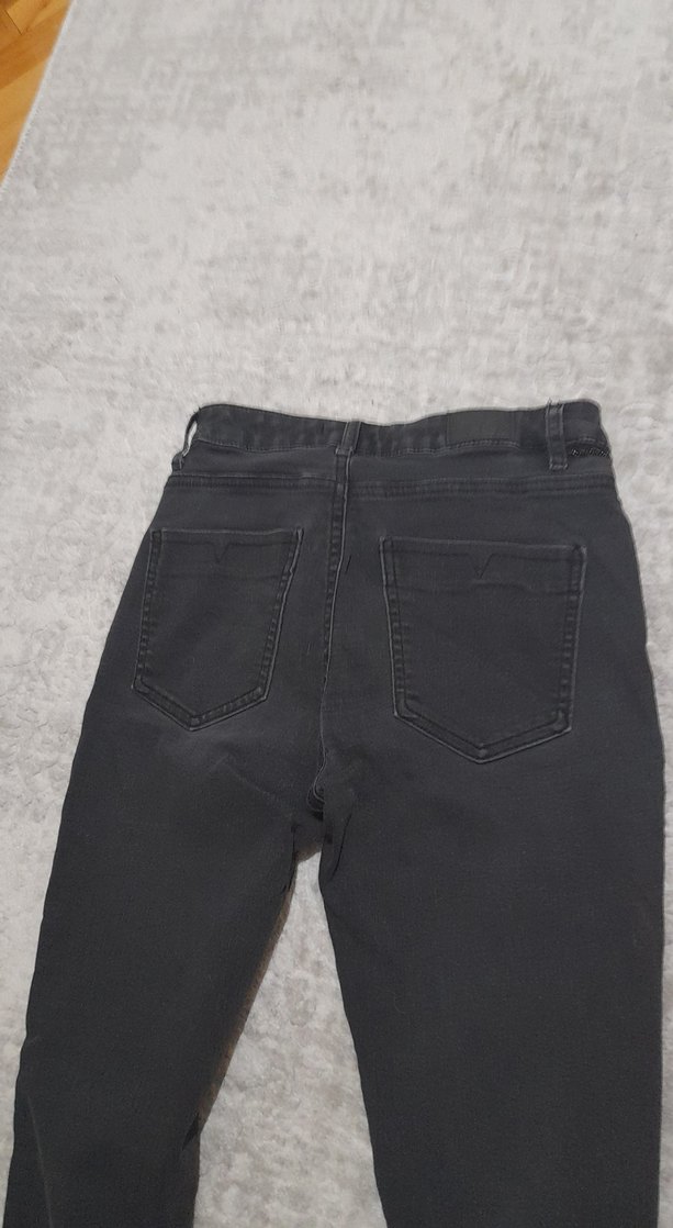 Gri Kadın Denim Pantolon - Normcore Fit - Görsel 2