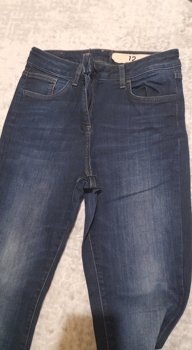 Lacivert Kadın Midi Boy Denim Pantolon - Görsel 3