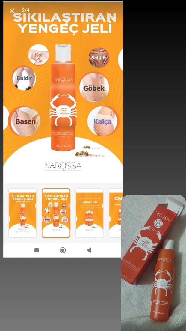 Narcissa Crab Gel Lifting Jel 250 ml - Görsel 2