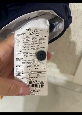 50 Beden Erkek Lacivert Regular Fit Takım Elbise