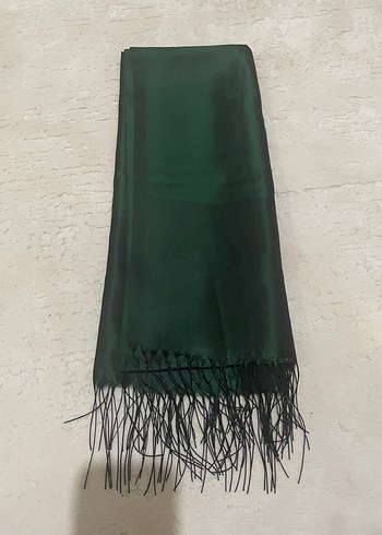 Kadın Parlak İpek Şal Püsküllü Bohem - Görsel 3