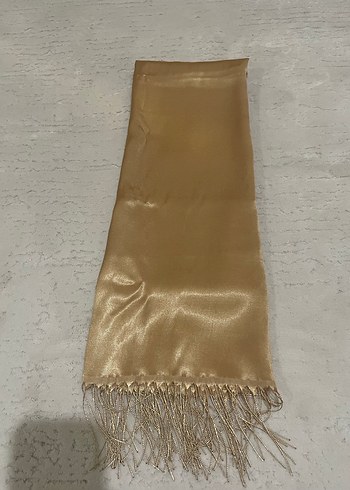 Kadın Parlak İpek Şal Püsküllü Bohem - Görsel 2