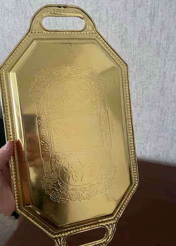 Parlak Altın Renkli Cam Çay Seti - Görsel 4