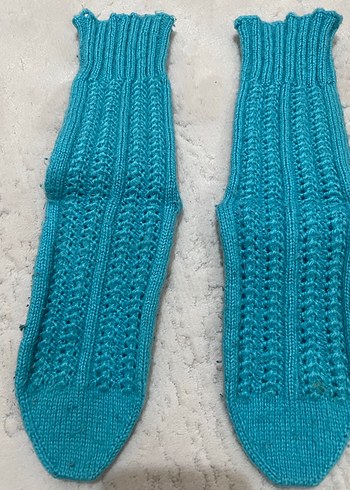 Renkli Kadın Örgü Ev patikerli - Görsel 4