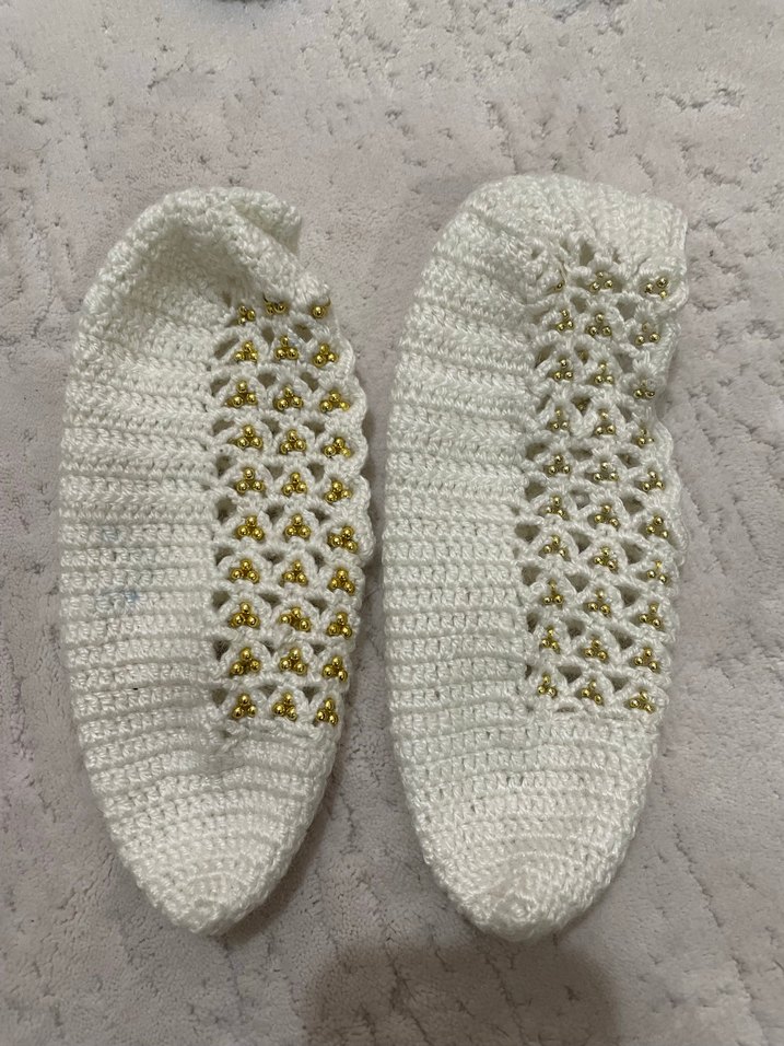 Renkli Kadın Örgü Ev patikerli - Görsel 3