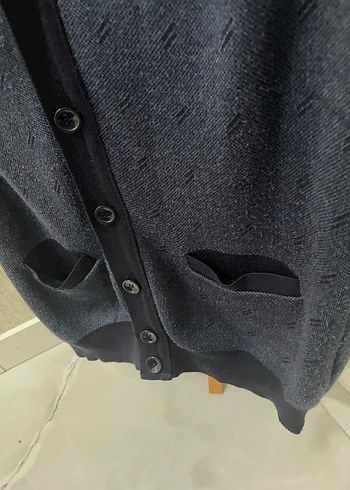 Erkek  V Yaka Örgü Kolsuz Gri Yelek - Görsel 3