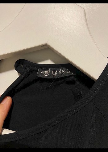 l Beden Uzun Kollu Siyah Fırfırlı Gotik Tunik
