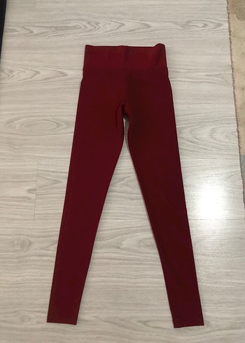 Bordo Kadın Spor Tayt, Normal Boy, Sade