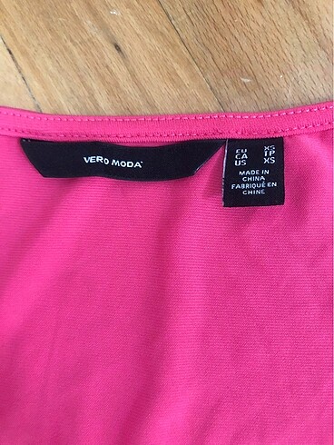 xs Beden pembe Renk VERO MODA kruvaze yaka elbise