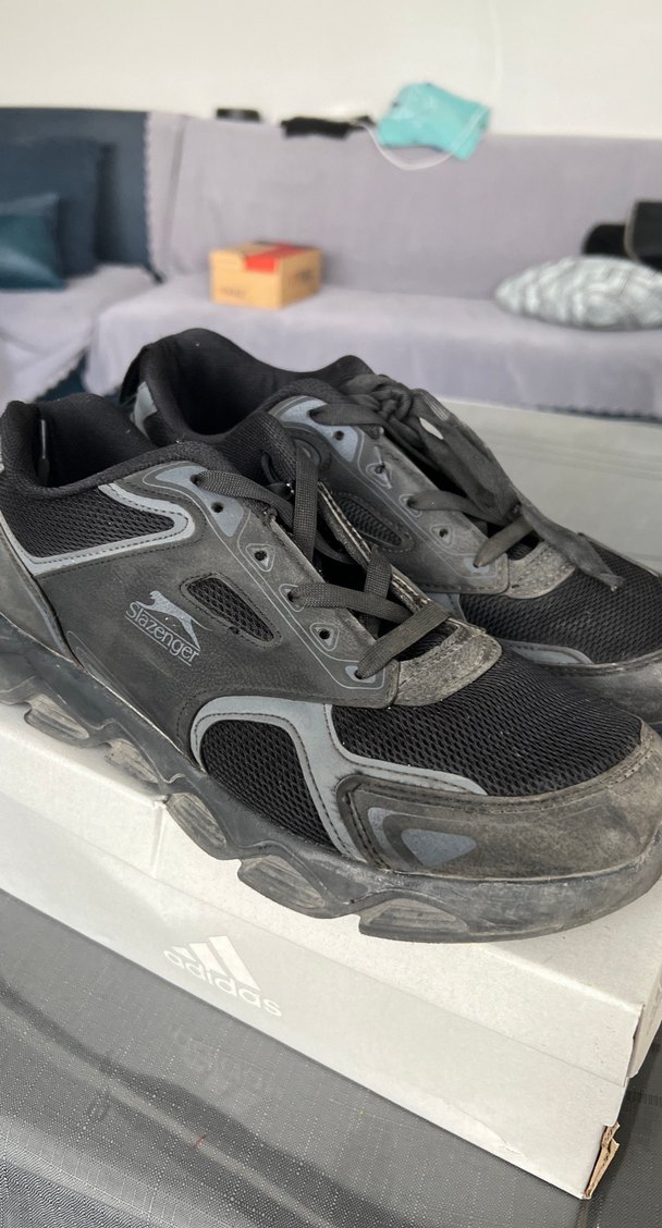 Gri Erkek Spor Ayakkabı Bağcıkları - Görsel 3