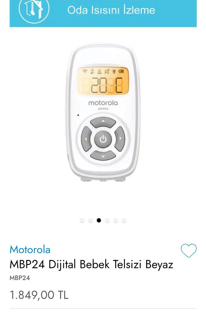 Motorola MBP24 Dijital Bebek Telsizi Beyaz - Görsel 3