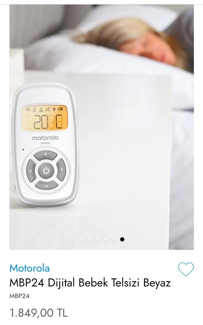 Motorola MBP24 Dijital Bebek Telsizi Beyaz - Görsel 5