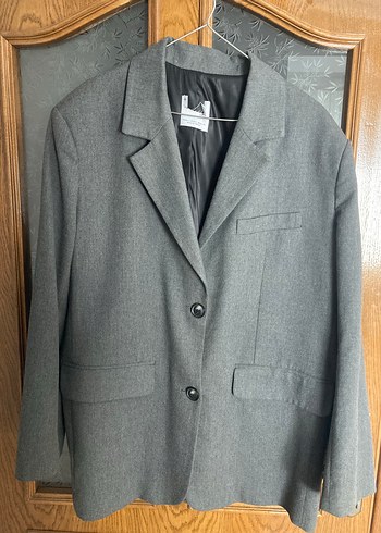 Gri Kadın Blazer Ceket