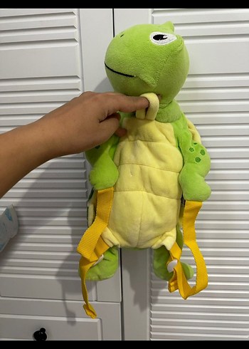 Yeşil Kaplumbağalı Peluş sırt çantası - Görsel 4