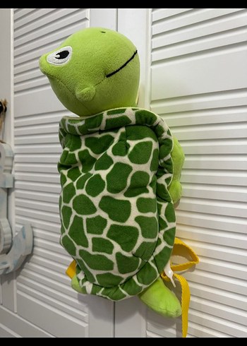 Yeşil Kaplumbağalı Peluş sırt çantası - Görsel 3