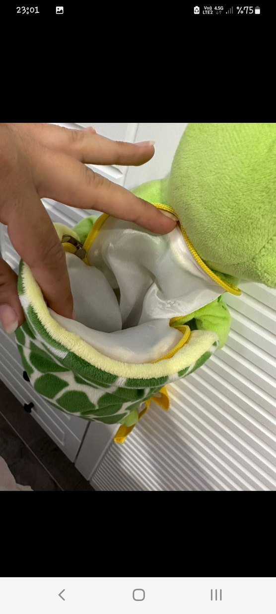 Yeşil Kaplumbağalı Peluş sırt çantası - Görsel 2