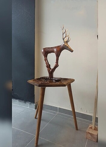 Beden Ahşap el oyması Hitit geyiği