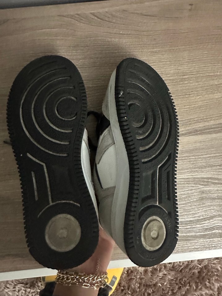 Beyaz Gri Bağcıklı Kadın Spor Ayakkabı - Görsel 5