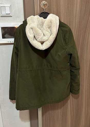 Yeşil Kadın Midi Boy Sıcak Mont - Görsel 3