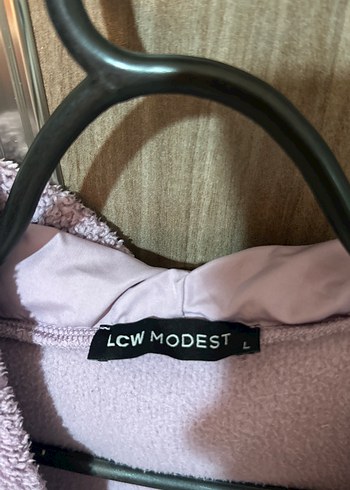 Mor Kapüşonlu Kadın Polar sweat - Görsel 3