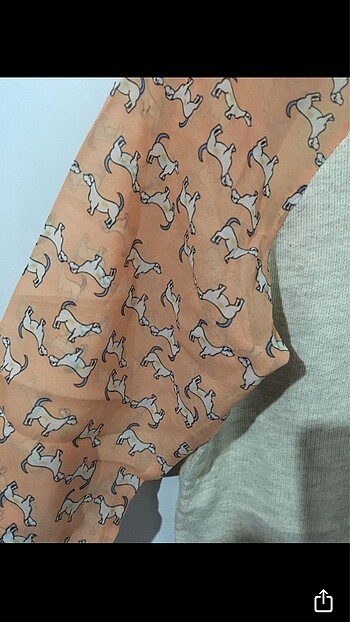 Koton Şifon Sweatshirt köpek desenli
