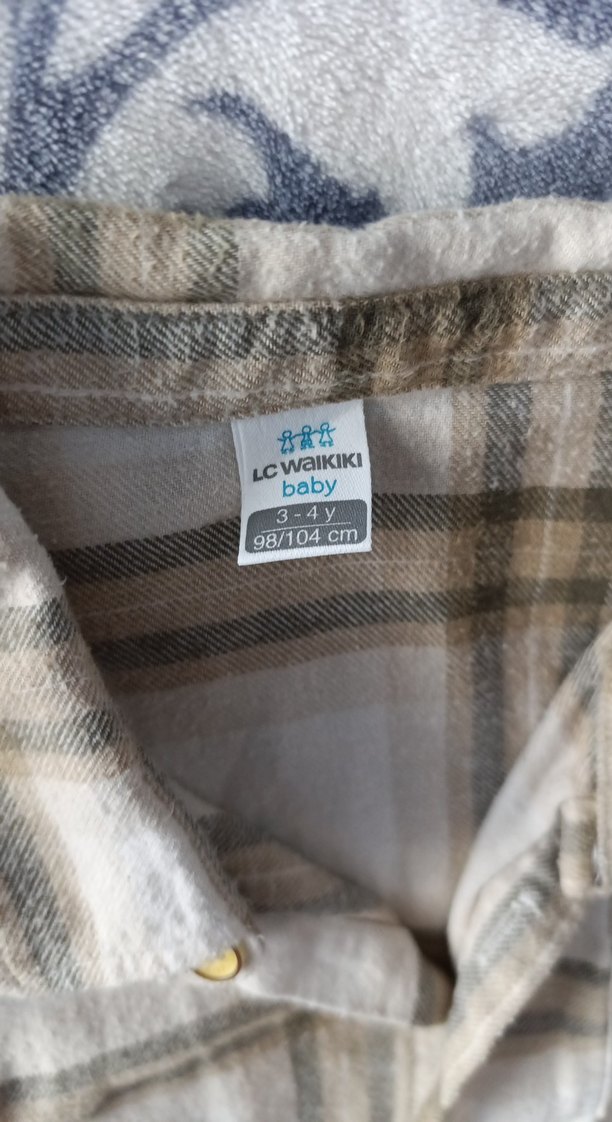 Erkek Çocuk Bej Keten Uzun Kollu Gömlek - Görsel 2