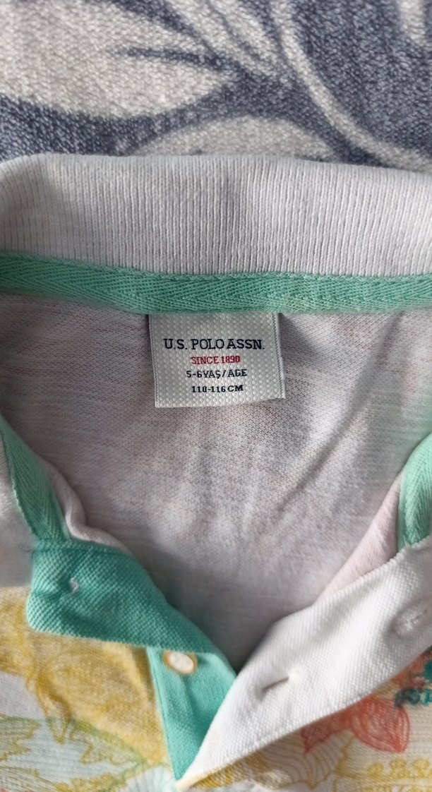 Erkek Çiçek Desenli Polo Tişört - Görsel 2