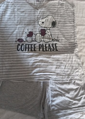 Gri Yazlık Pijama Takımı