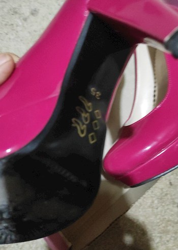 35 Beden pembe Renk Parlak Pembe Yüksek Topuklu Stiletto