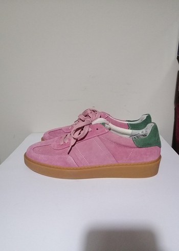 Pembe Süet Kadın Spor Ayakkabı - Görsel 6