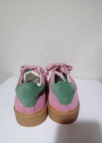 Pembe Süet Kadın Spor Ayakkabı - Görsel 3