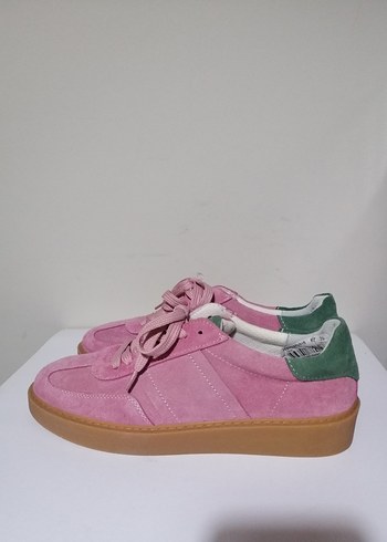 Pembe Süet Kadın Spor Ayakkabı - Görsel 4