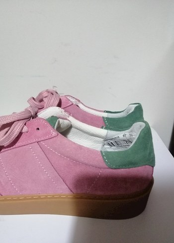 Pembe Süet Kadın Spor Ayakkabı - Görsel 2