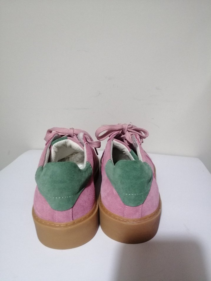 Pembe Süet Kadın Spor Ayakkabı - Görsel 3