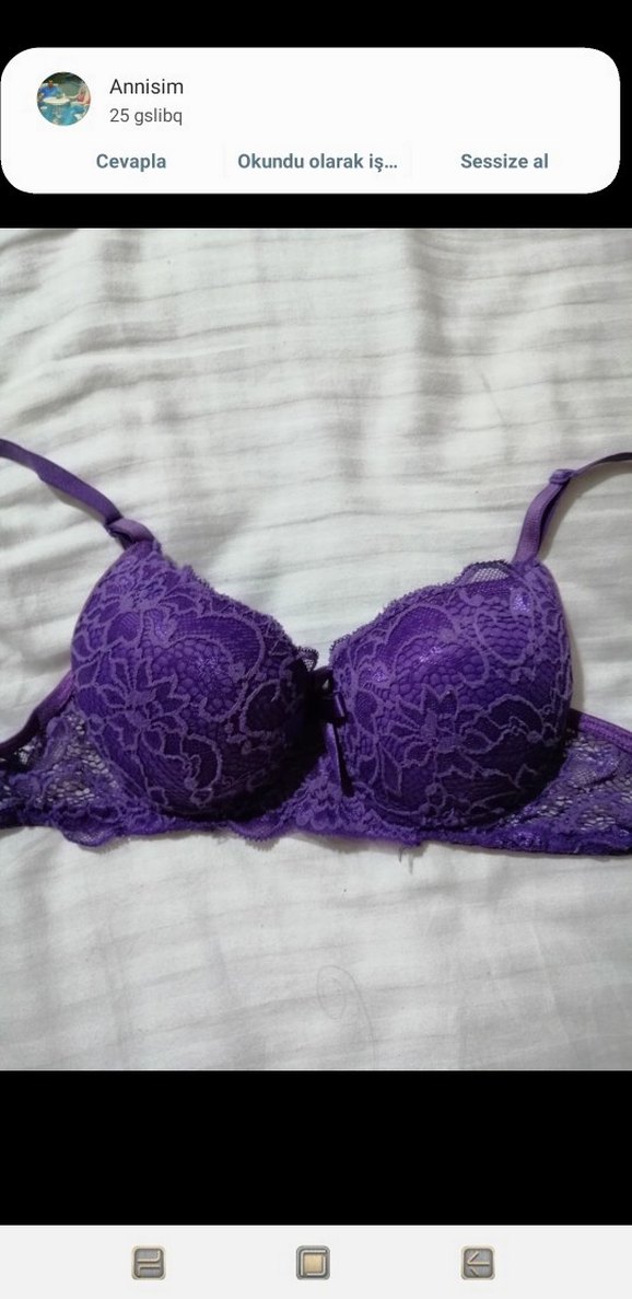 Mor Dantel Detaylı Sütyen 75B - Görsel 5