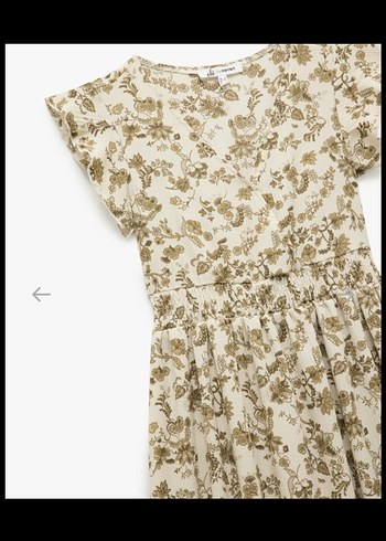 Bej V Yaka Fırfırlı Uzun Bohem Elbise - Görsel 4